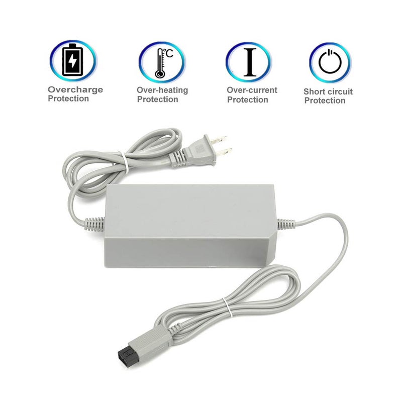 WICAREYO محول طاقة WICAREYO قابس أمريكي مع كابل فيديو صوتي AV RCA متوافق مع نظام وحدة التحكم Wii - Image 2